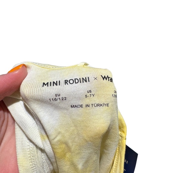 MINI RODINI X WRANGLER Yellow Tie Dye Dove Tank Top - 116/122 (5-7 years) - Picture 5 of 5